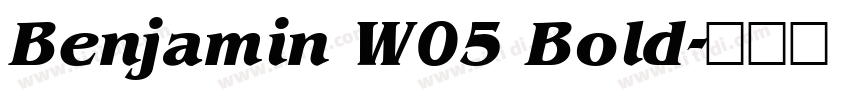 Benjamin W05 Bold字体转换
